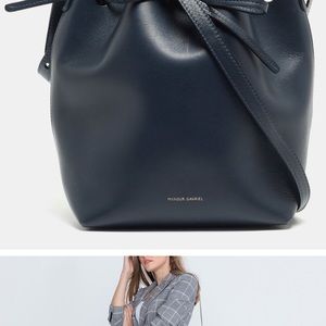 Mansur Gavriel Mini Bucket Bag- Navy